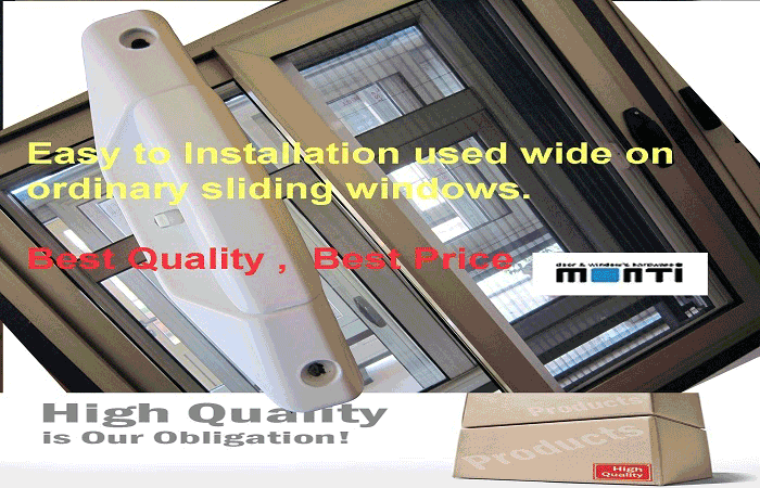 یراق آلات درب و پنجره مونتی ، کشویی، لولایی، آلومینیومی ، دو جهت بازشو